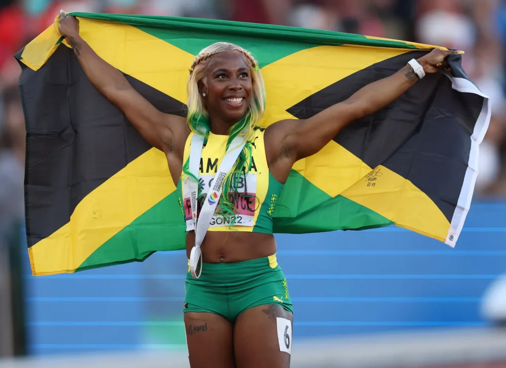 A two-time Olympic 100m champion and five-time world champion in the same event