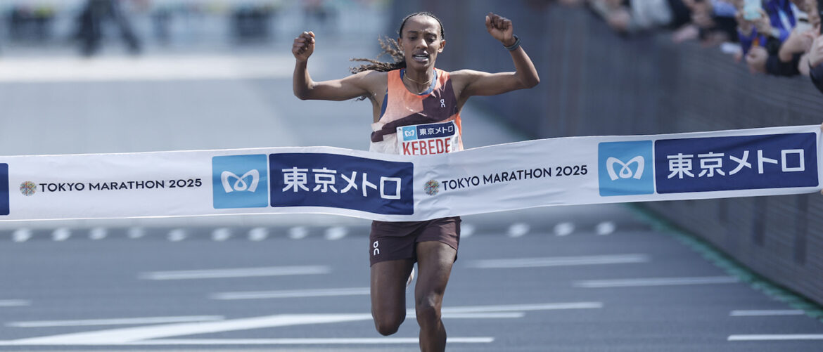 Kebede at Tokyo marathon| Chase athletics.us