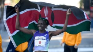 Substitute Teacher Nathan Martin Pips Kenyan to Los Angeles Marathon Victory as 45 Year Old Priscah Cherono Claims Women Title 13 Priscah Cherono